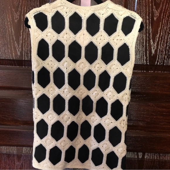 Wool and suede vest - Picture 2 of 3